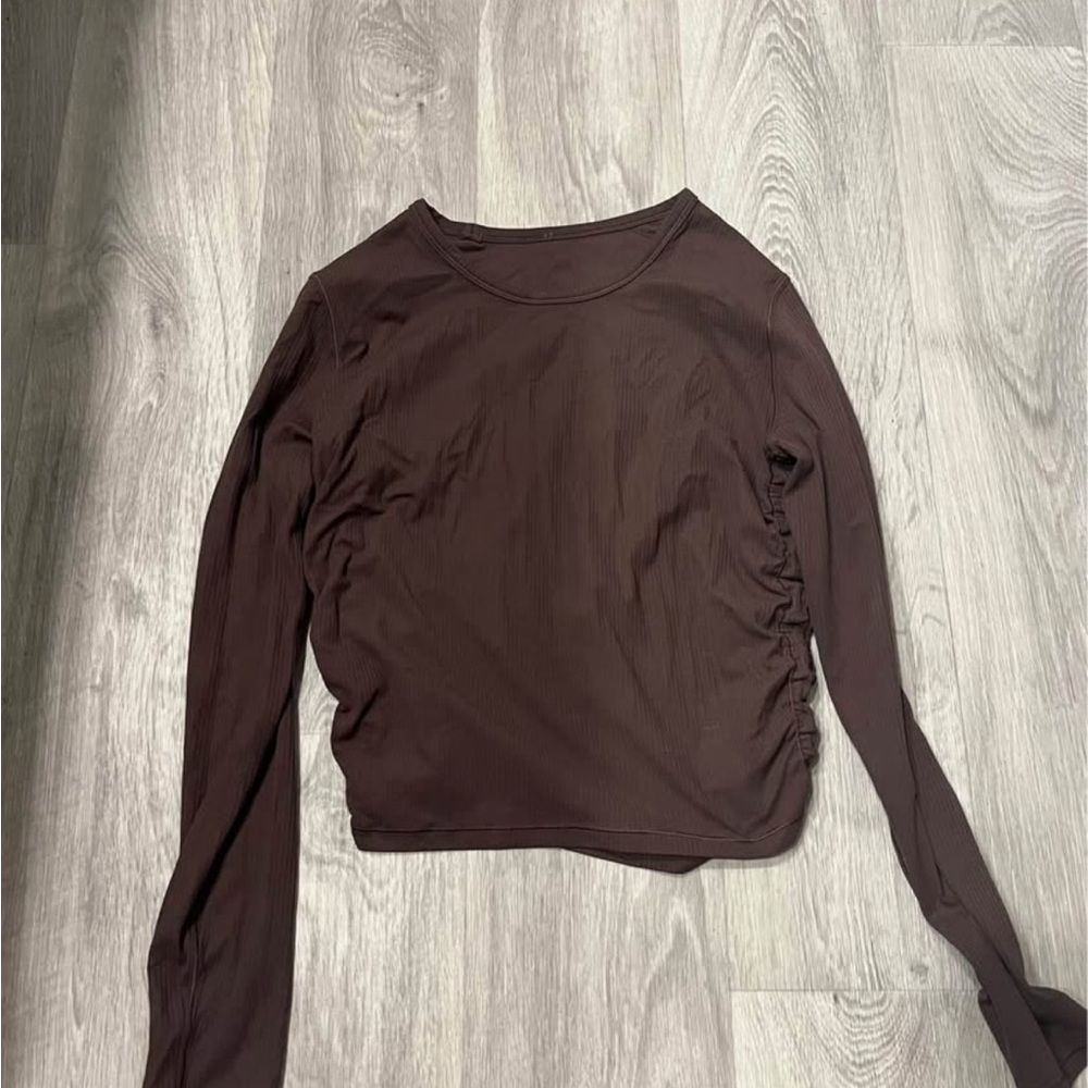 Lululemon Athletica Chocolate Long Sleeve Blouse